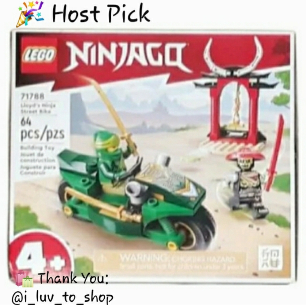 Lego Ninjago Lloyd's Ninja Street Bike 71788 / Lego 64 Pcs Ninjago Building Toy